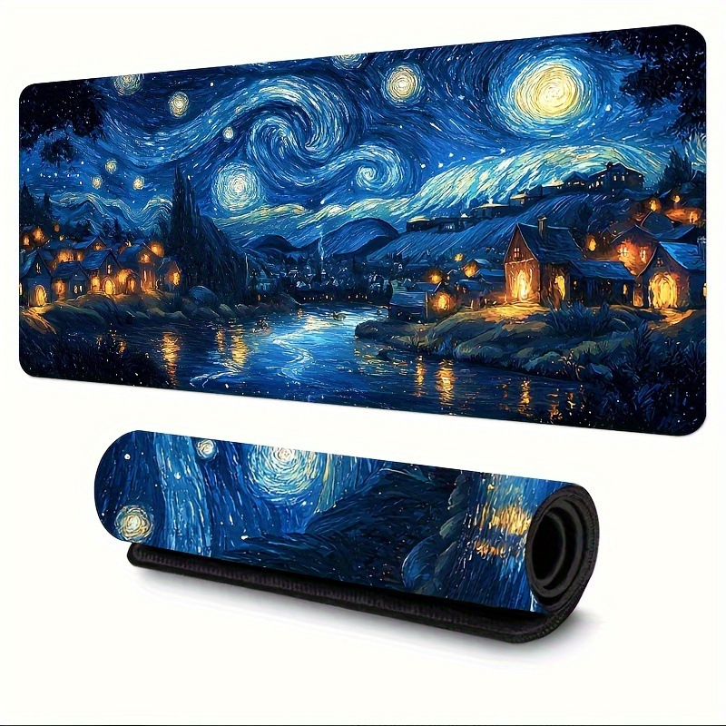 Desk Setup Accessories Aesthetic - Duża podkładka pod mysz Starry Night