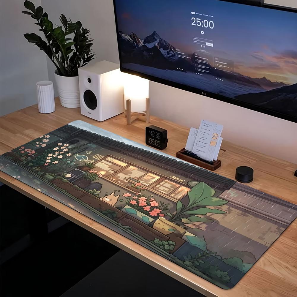 Desk Setup Pc And Laptop - Wygodna podkładka pod mysz z motywem