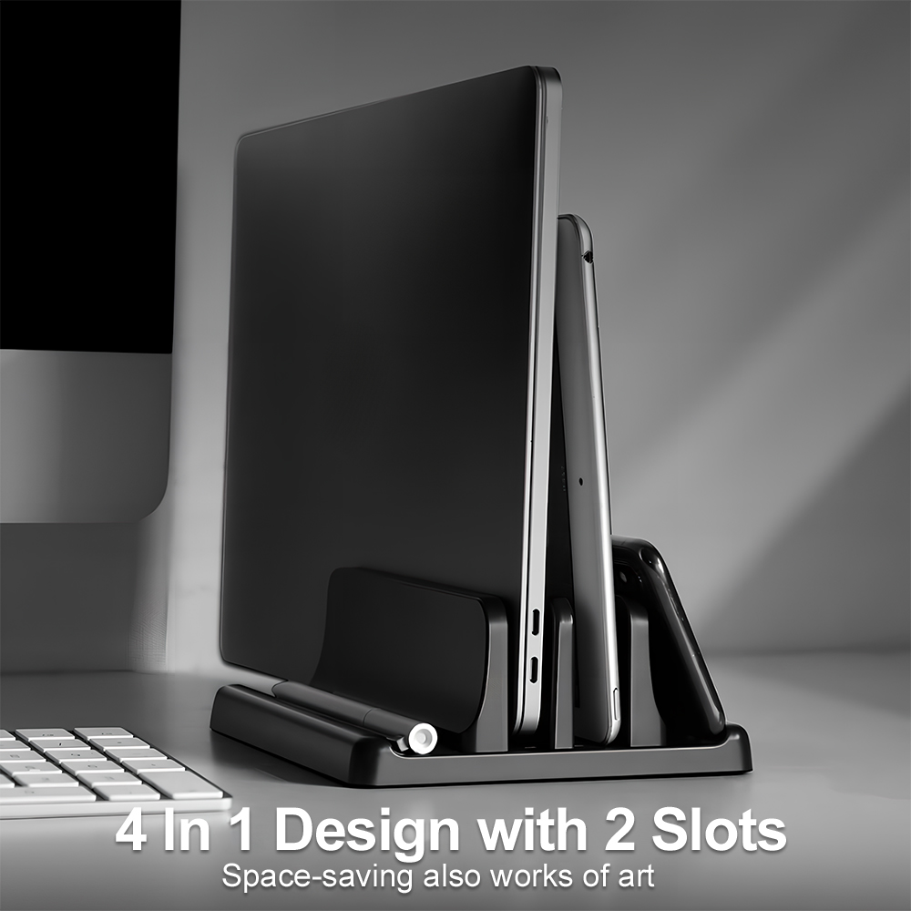 Desk Setup Accessories Aesthetic - Stojak na laptopa 4w1, pionowy, regulowany,