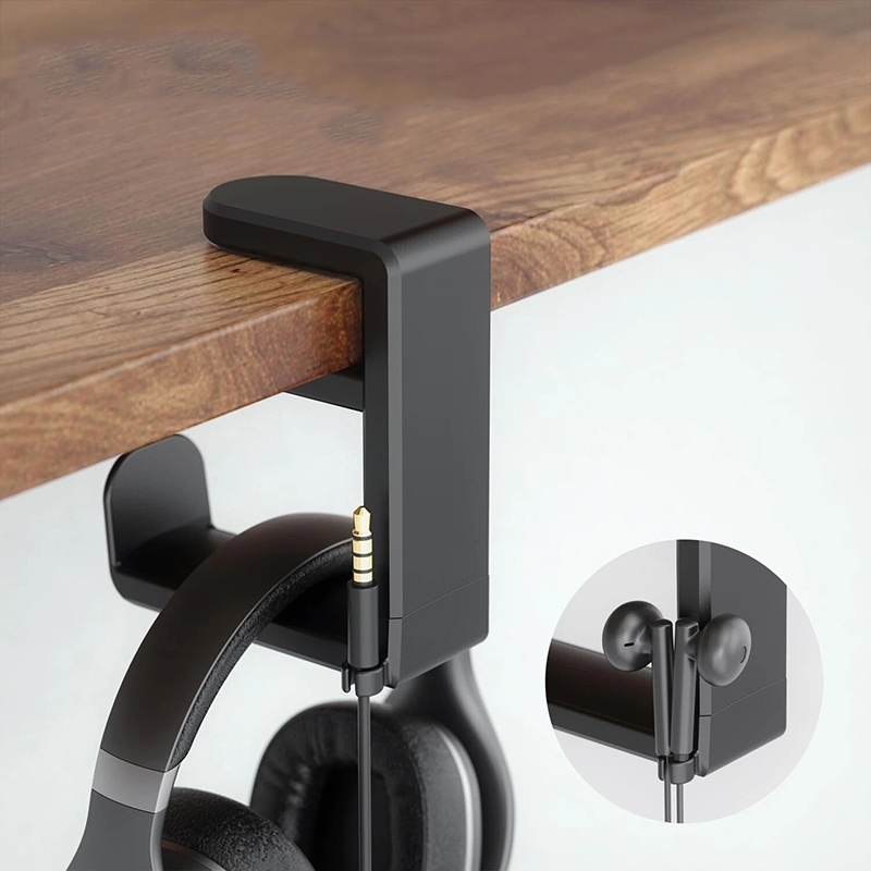 Headphone Hook Under - Uniwersalny Stolik Biurkowy 360 ° Obrotowy