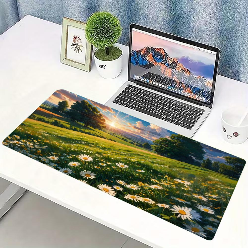 Desk Setup Natural - Naturalna Podkładka Pod Mysz z Motywem