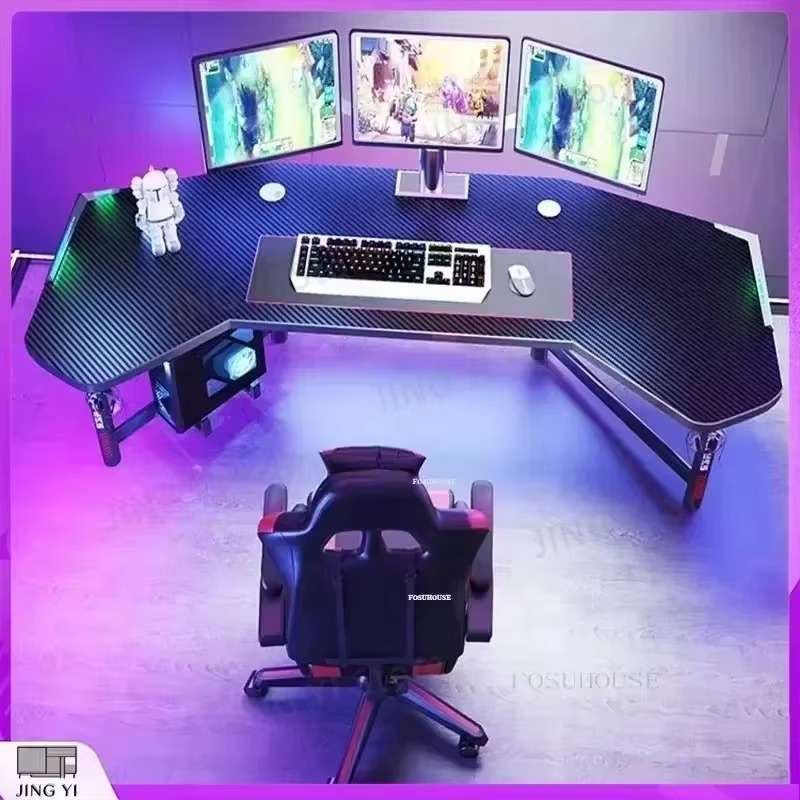 Desk Setup L Shaped - Profesjonalne biurko gamingowe, ergonomiczne biurko komputerowe