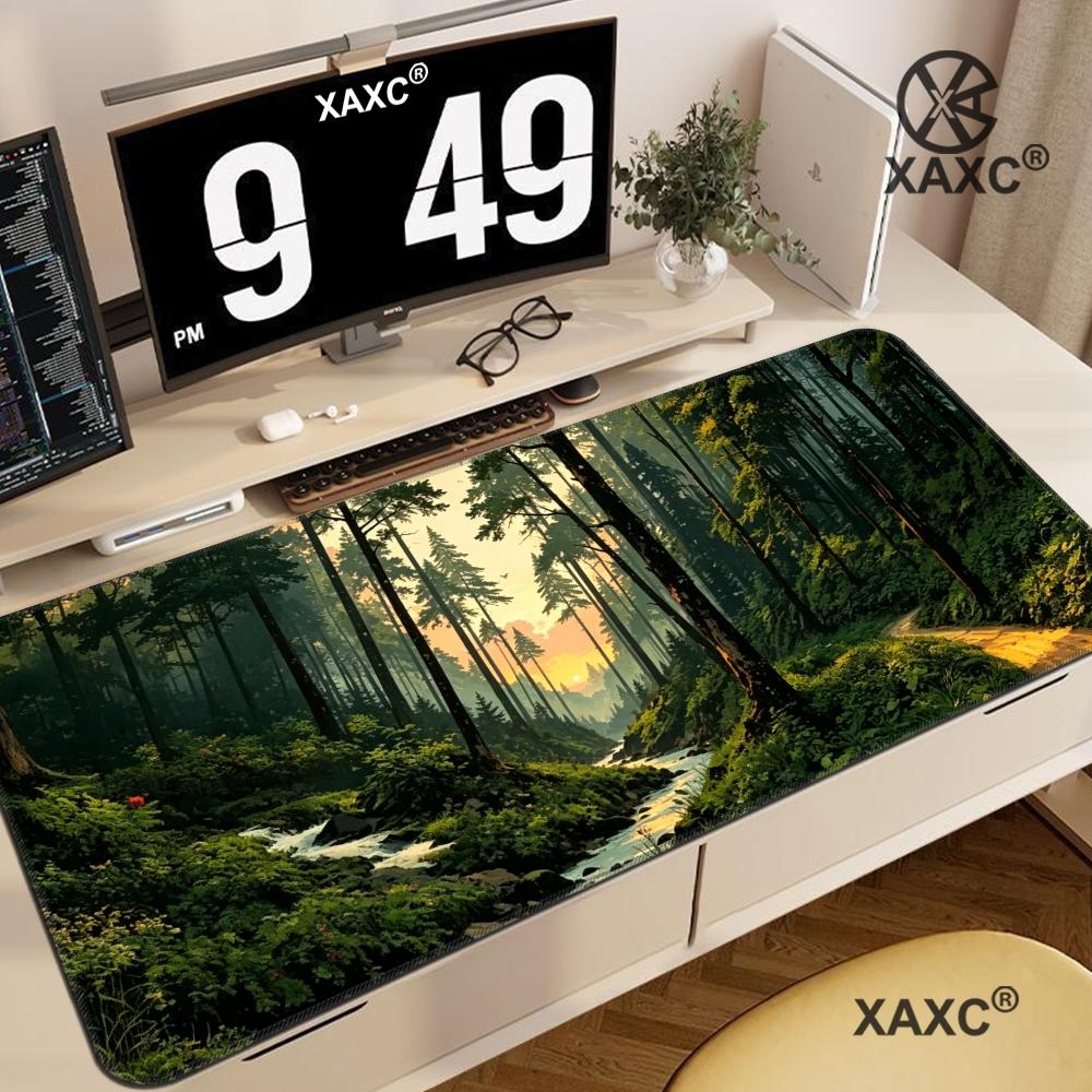 Desk Setup Natural - Podkładka pod mysz Forest Escape XXL,