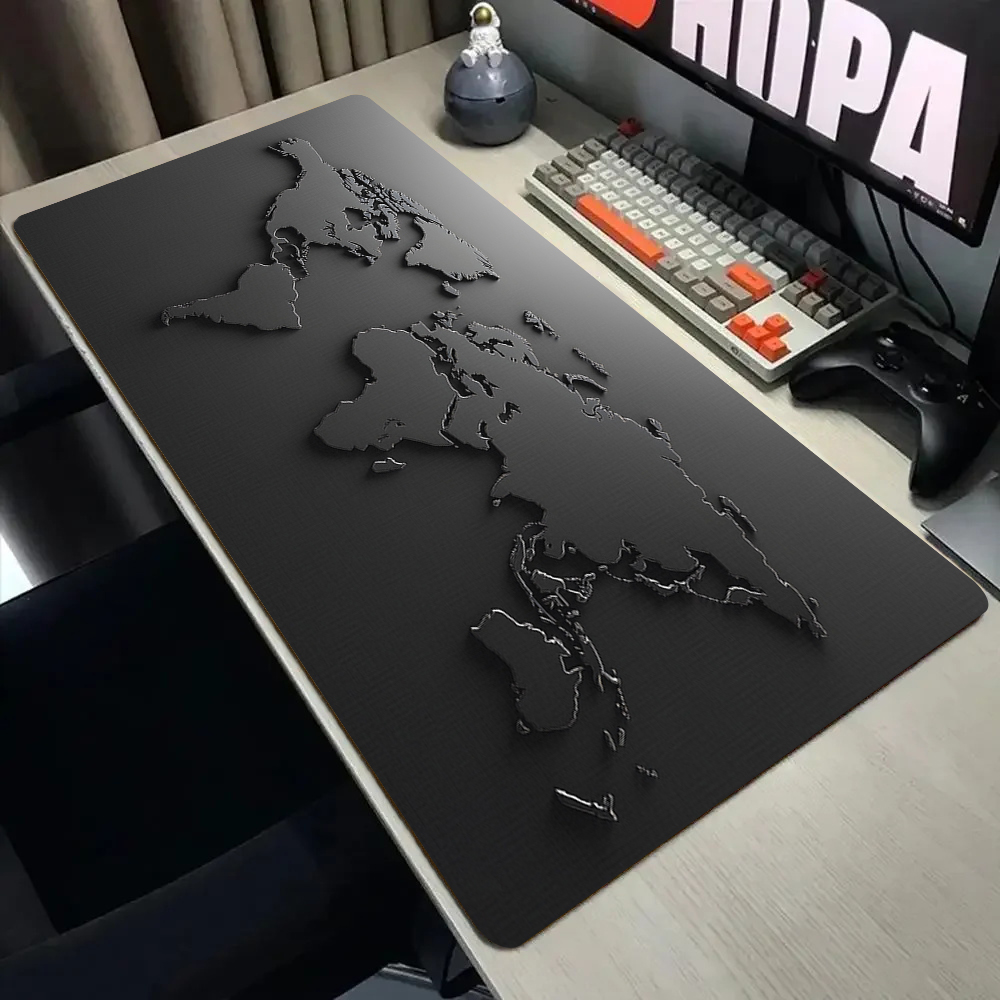 Desk Setup Accessories Aesthetic - Podkładka pod mysz z gradientem czarno-szarym,