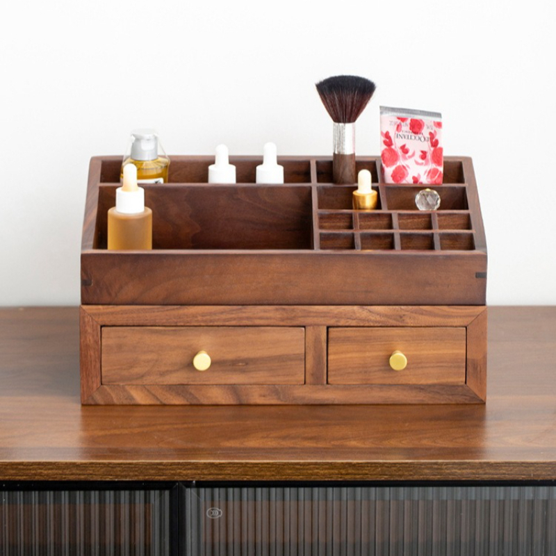 Drawer Organizer Bamboo - Organizer dwuwarstwowy z litego drewna, odłączany