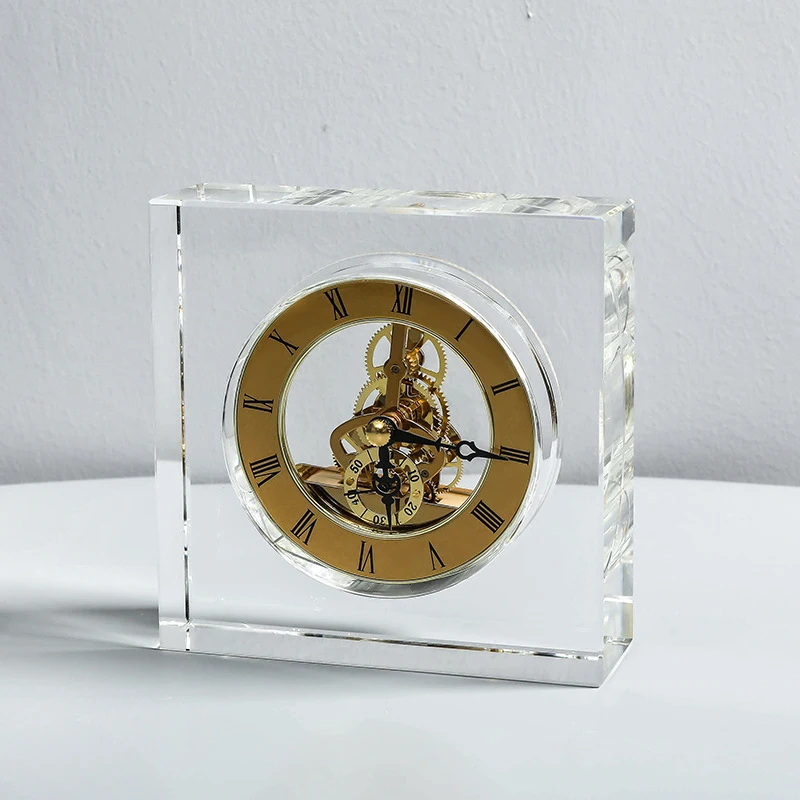 Kryształowy Cichy Zegar Stołow – Desk Setup Accessories Aesthetic recenzja i cena