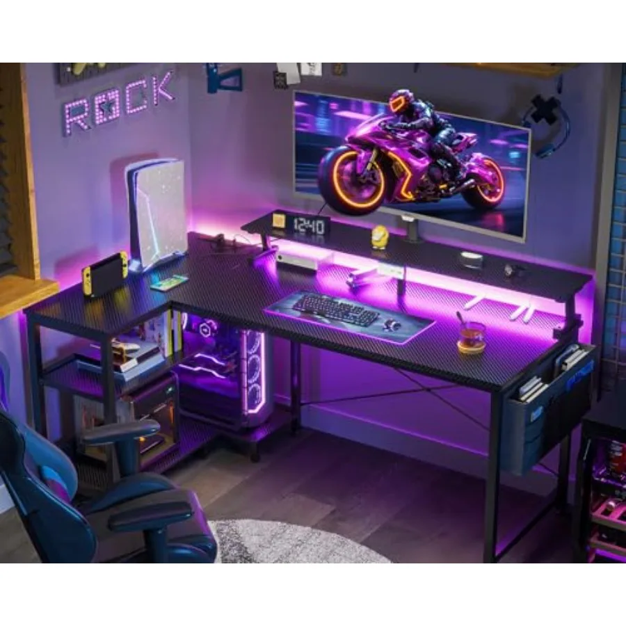 Biurko do gier w kształcie lit – Desk Setup L Shaped recenzja i cena