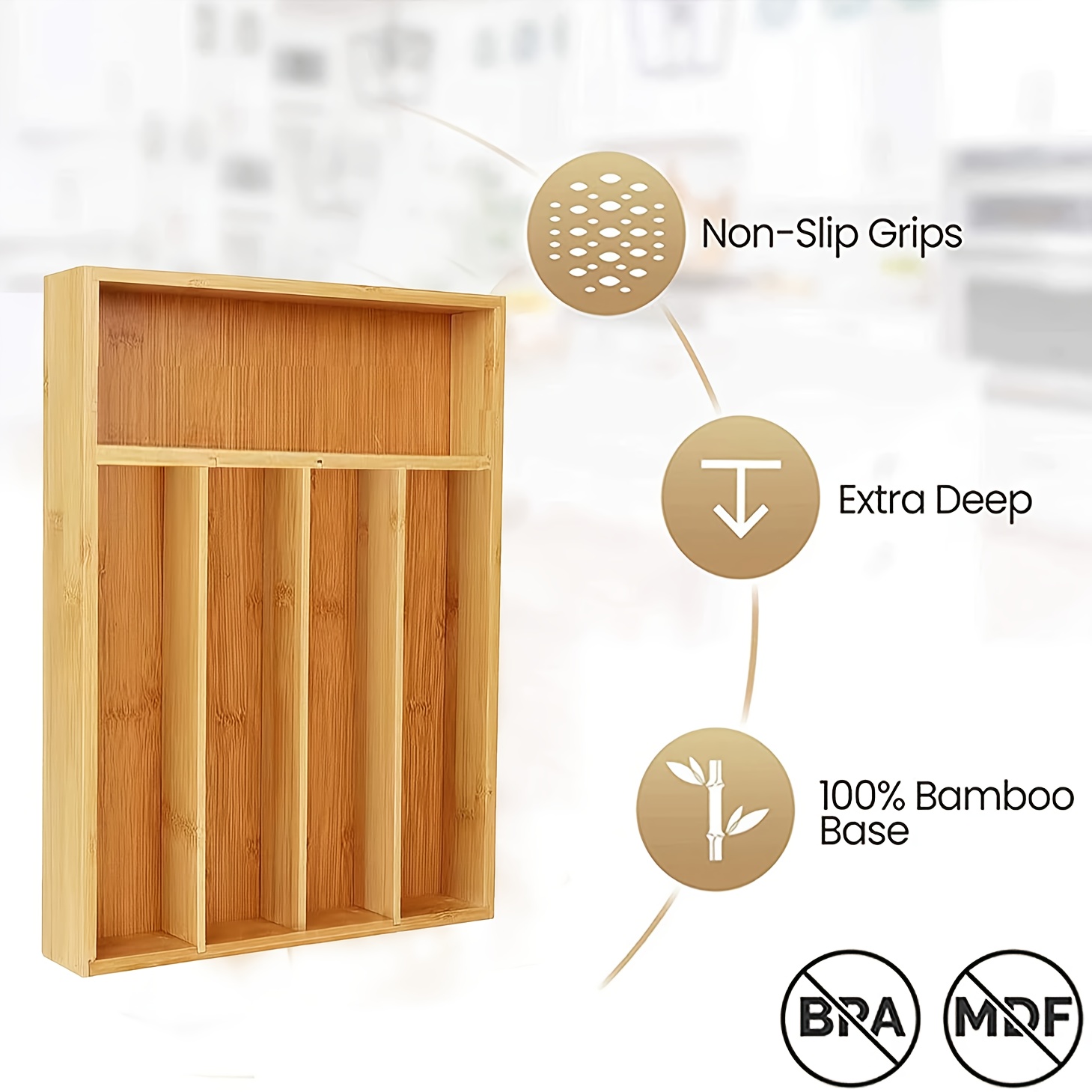 Organizer do szuflady kuchenne – Drawer Organizer Bamboo recenzja i cena