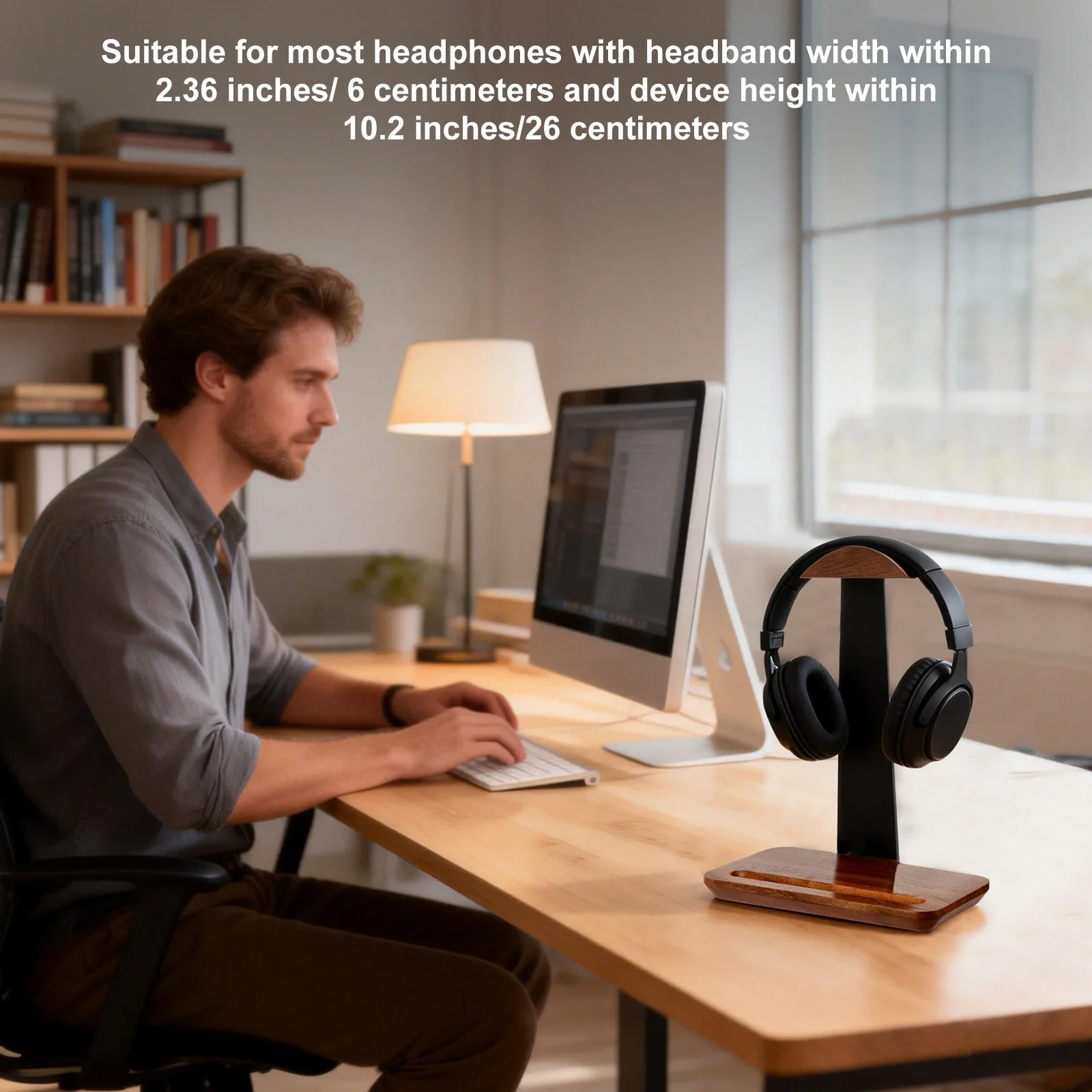 Uniwersalny drewniany stojak n – Headphone Hook Under recenzja i cena
