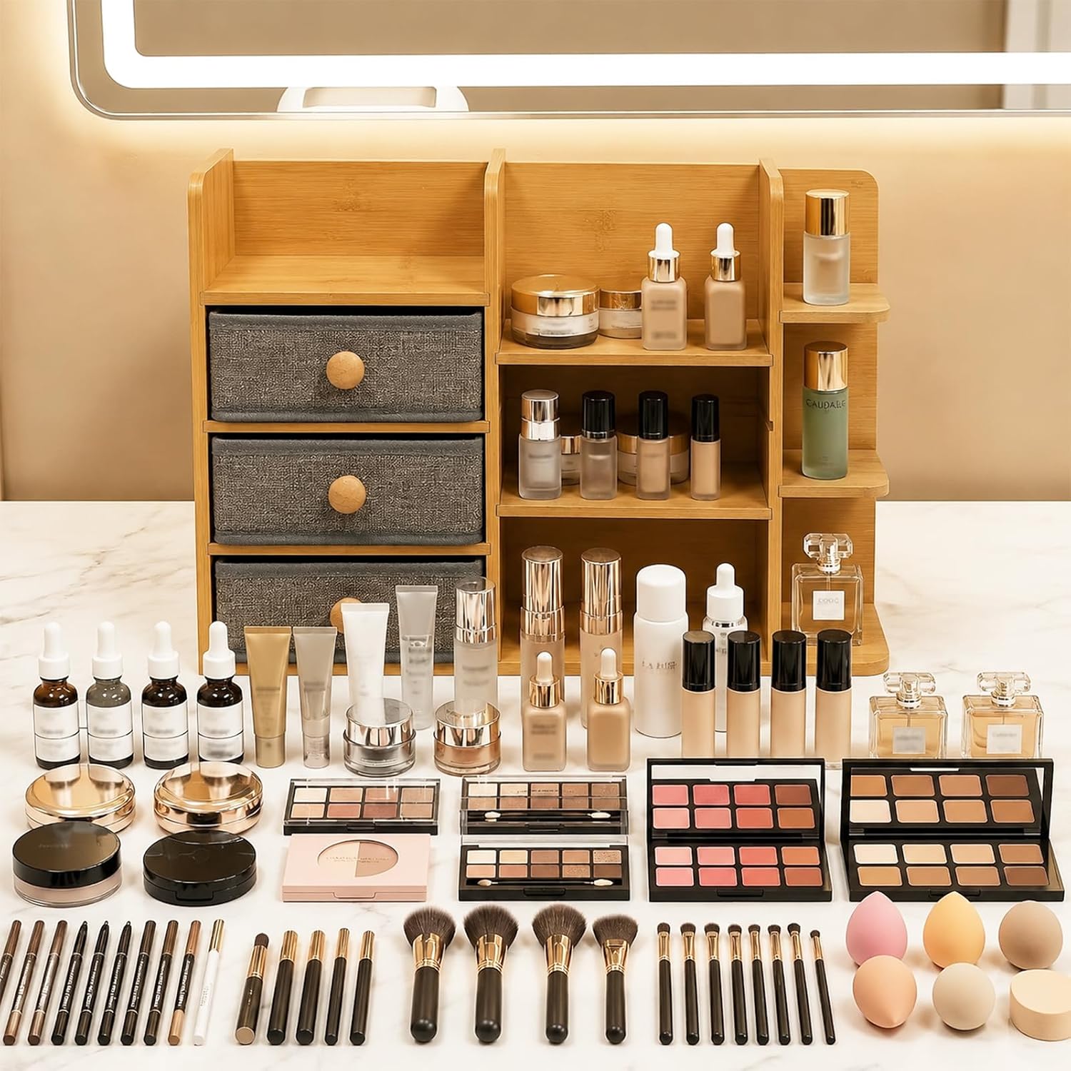 Duży, trójpoziomowy organizer  – Drawer Organizer Bamboo recenzja i cena
