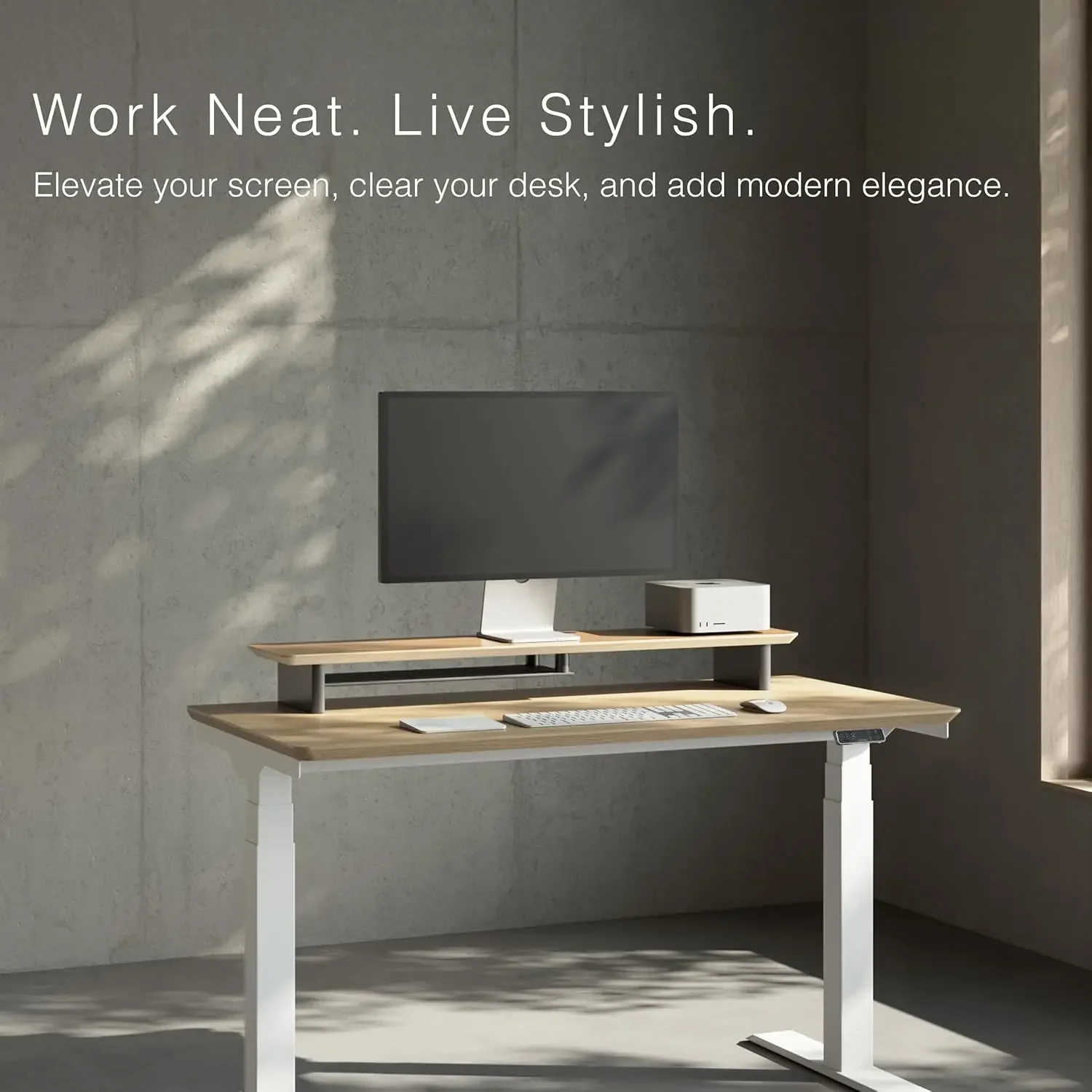Dwupoziomowe ergonomiczne biur – Desk Setup Aesthetic recenzja i cena