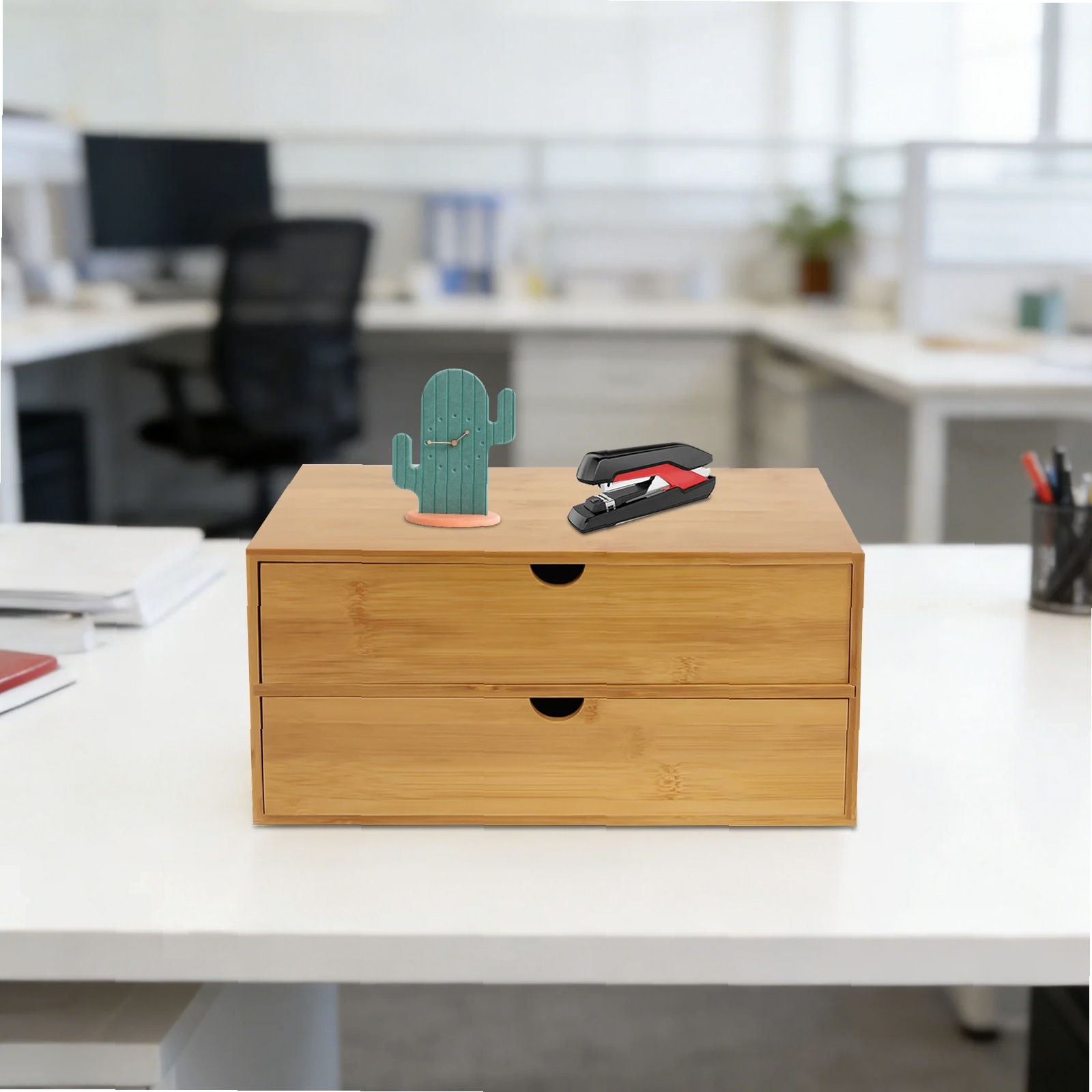 Organizer na biurko, 2-szuflad – Drawer Organizer Bamboo recenzja i cena